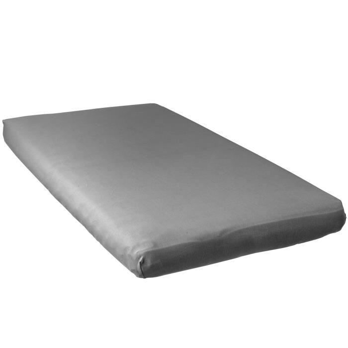 BABYCALIN Drap Housse Bébé Gris 40 x 80 cm Jersey 130gr/m² (Lot de 3)