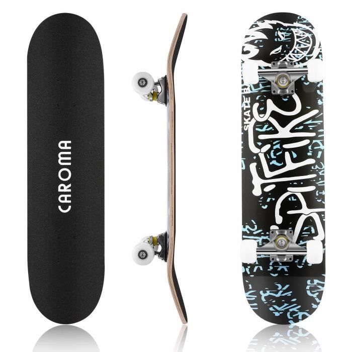 Skateboard Complètes Planche à roulettes, Longboard avec 9 couches en bois d'érable pour débutants, enfants et adultes, #6