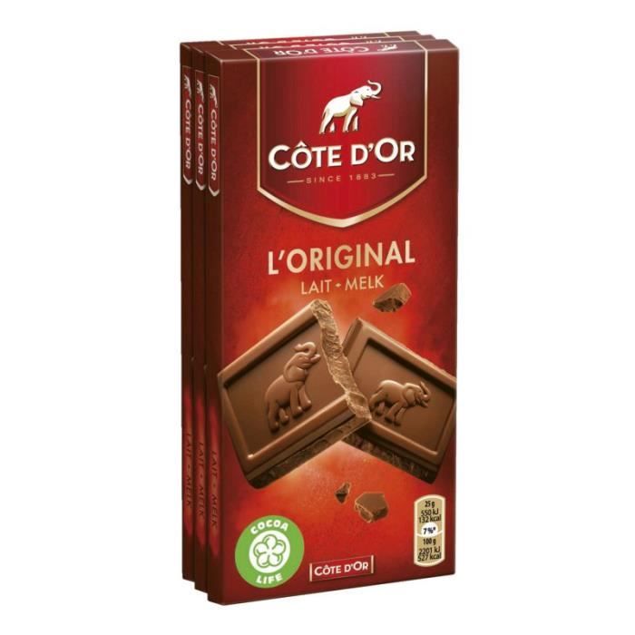 COTE D'OR Chocolat au lait Tablette de chocolat 3x100g