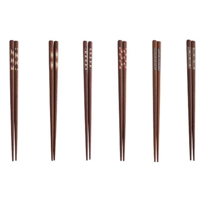 6 paires baguettes durables Sûr Naturel Japonais personnalisation vehicule - decoration vehicule confort conducteur passager