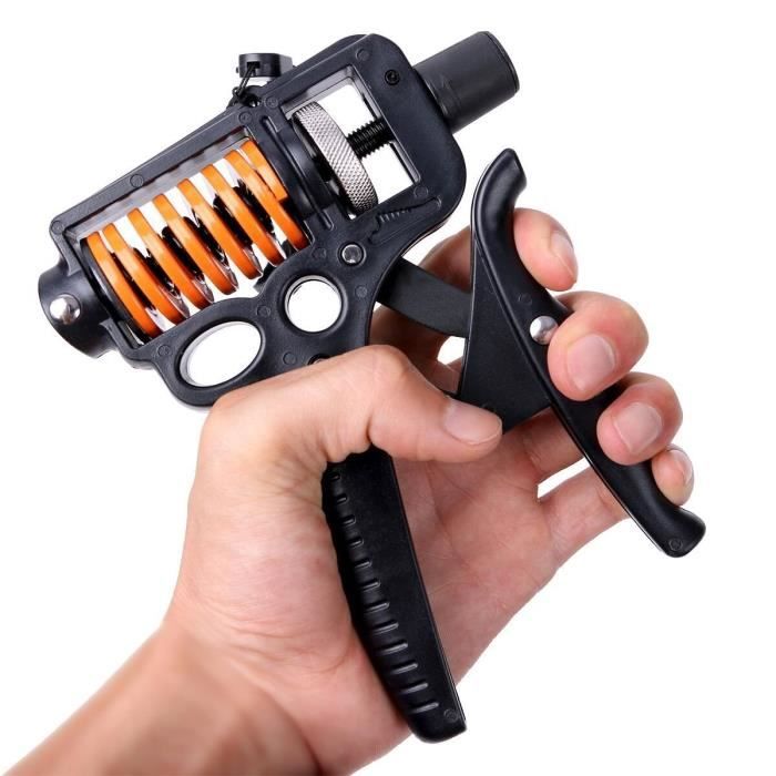 Noir Poignée de main Hand Gripper Fortifiant Musculation pour le renforcement Trigger Finger Training L'avant-bras Réglable 5-50