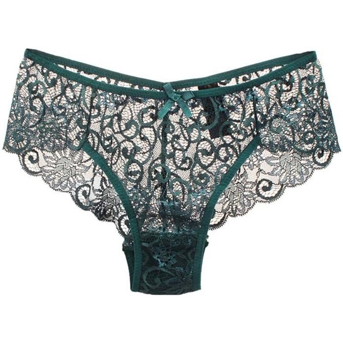 tanga Femmes culottes en dentelle sous-vêtements confort transparent respirant grande taille S - XL y92