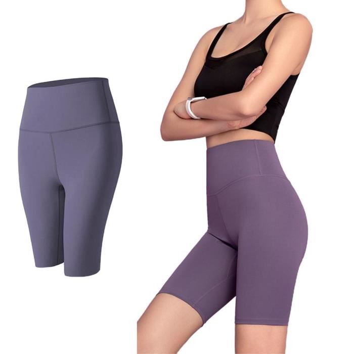 Legging Femmes, Short Leggings De Sport Yoga Fitness Pantalon - Violet
