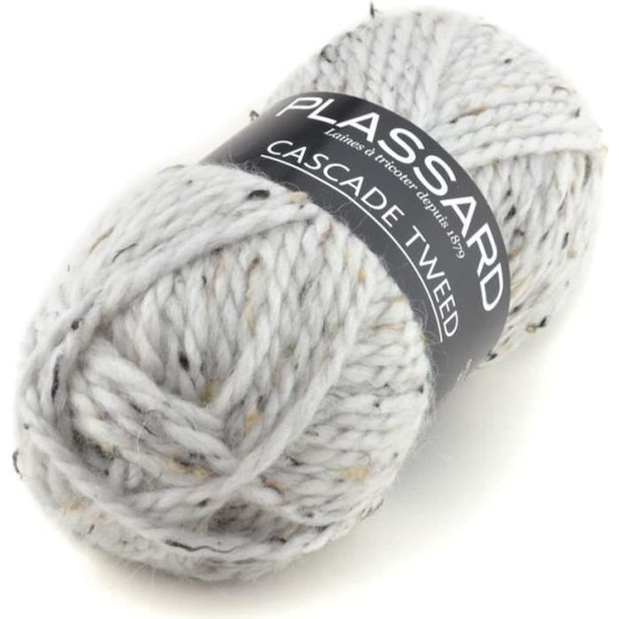 Pelote de laine Cascade Tweed 10 Gris Clair Tweed -
