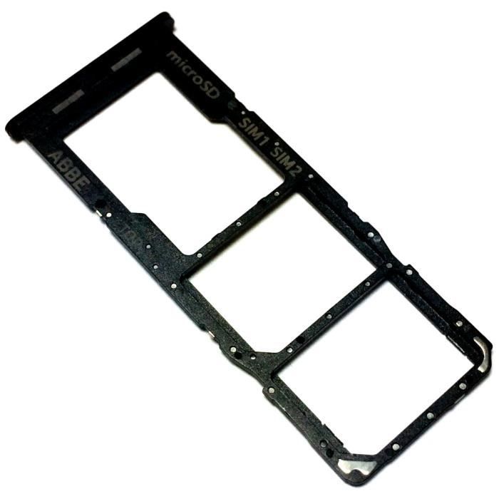 Tiroir Carte Dual SIM et Support micro-SD pour Samsung Galaxy A22 4G, Piece de Remplacement Original, Noir