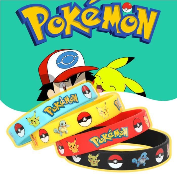 LOT X 4 Bracelet Pokémon 4 couleurs