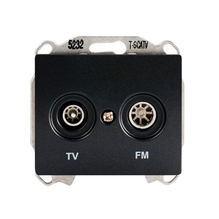 Prise TV/FM Anthracite Delta IRIS SIEMENS