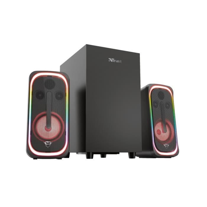 Trust Gaming GXT 635 Rumax Système d'Enceintes 2.1 avec Caisson de Base et Bluetooth pour PC, PS4, PS5, 80W