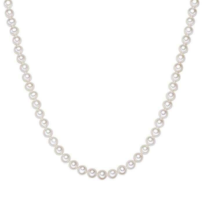 Valero Pearls - Collier de perles - Perles de culture d'eau douce - Soie perlée - Argt sterling 925 - Bijoux de perles