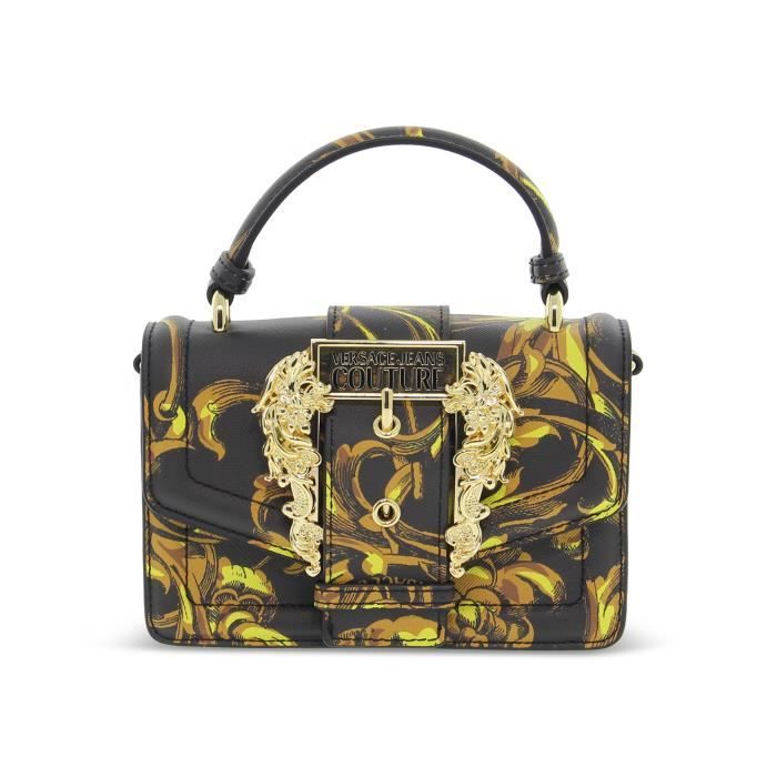 SAC A MAIN VERSACE JEANS COUTURE BF6 NM en saffiano noir multicolore Femme