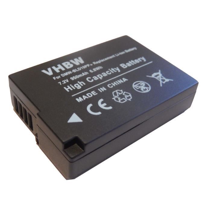 Batterie de secours pour appareil photo Panasonic Lumix DMC-GF2, DMC-GF2C, DMC-GF2K, DMC-GF2KEG-K, DMC-GF2CK, DMC-GF2CR, DMC-GF2C…