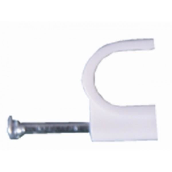 VOLTMAN Lot de 100 attaches câble professionnelles - Diamètre : 10 mm² - Blanc