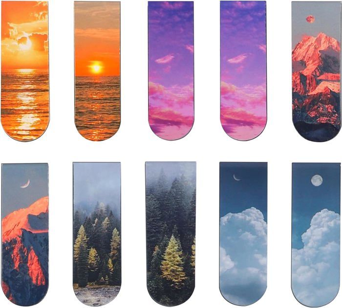 Marque-Pages Magnétiques,30 Pièces Marquage Côté Aimant,Signets