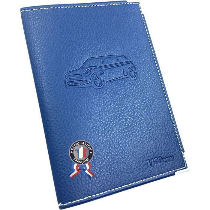 Pochette Carte Grise Auto Bleu, Accessoire Auto, Etui Protège