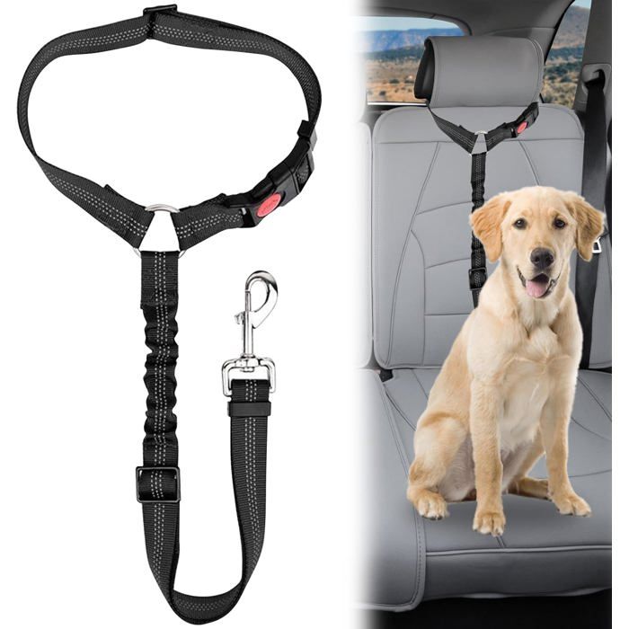Meilleurs prix pour Ceinture Securite Chien VoitureAttache Chien VoitureHarnais Voiture Chien Avec Absorption Des ChocsUniversel Harnais Voiture Ré