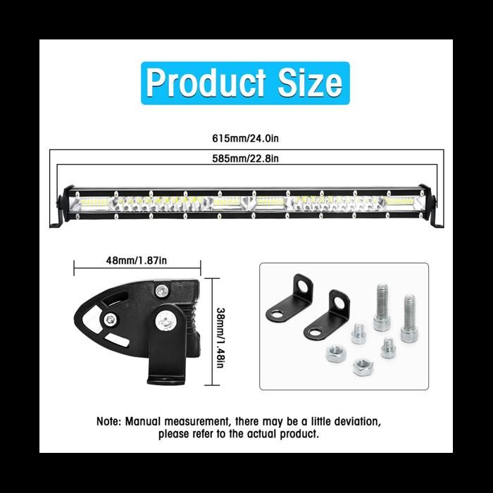 SKYWORLD Barre Lumineuse LED de Travail 46cm 252W Barre Led 4x4 Spot D SKYWORLD Barre Lumineuse LED de Travail 46cm 252W Barre Led 4x4 Spot D