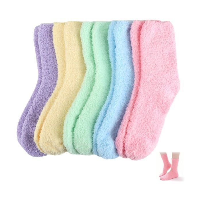 Chaussette Chaude Femme 5 Paires Douces et Chaudes Hiver Chaussettes Femmes Douces Multicolore Cadeaux pour Femmes EU36-42 Chaussette Chaude Femme 5 Paires Douces et Chaudes Hiver Chaussettes Femmes Douces Multicolore Cadeaux pour Femmes EU36-42