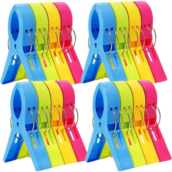 16 pinces serviettes plage plastique coupe-vent piscine linge transats courtepointe