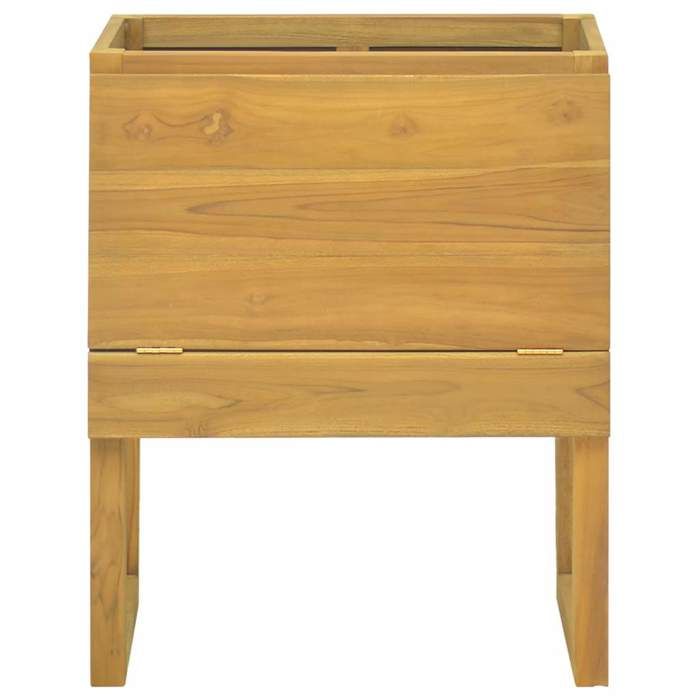 Armoire de salle de bain en teck - vidaXL - 60x40x75 cm - Bois de teck massif - Brun - Grand espace de rangement