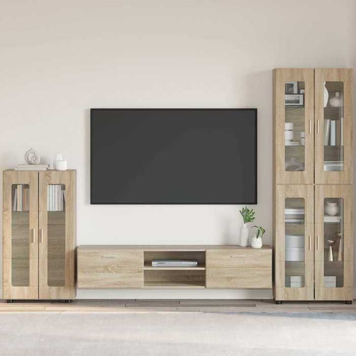 Moderne Cabinet SalonCommode meuble de rangement - Bahaut Buffet Chêne Sonoma 555 x 29 x 100 cm Bois dingénierie@FR(299157)