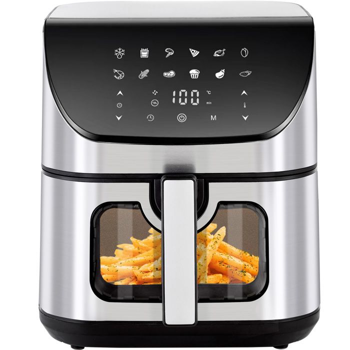 Friteuse sans huile AirMax 8001 - Airfryer Capacité 9L-12 Programmes de Cuisson-1800W - Sinaopus