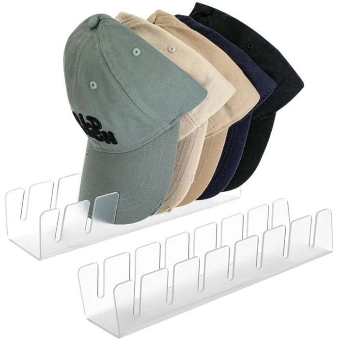 Support pour casquettes - PZCC - Acrylique - Sans installation - 14 casquettes - Peu encombrant - Maintien de la forme