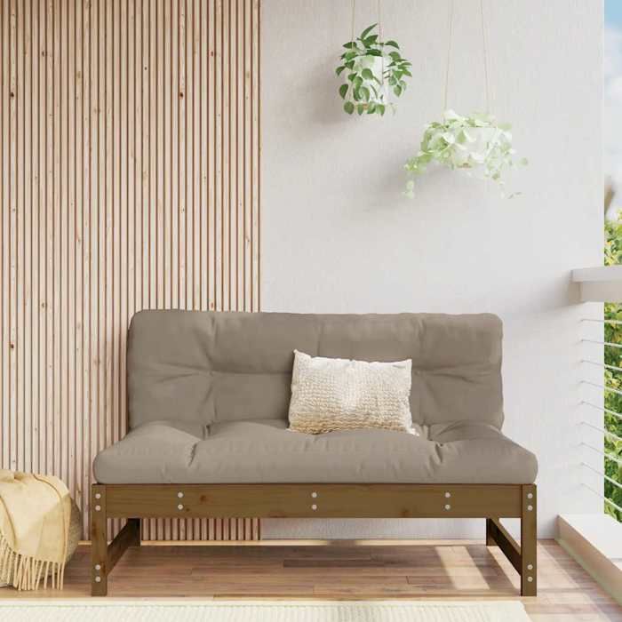 VIDAXL Canapé central( 1pc) - Élément pour canapé - 120x80 cm marron miel bois de pin massif M12297