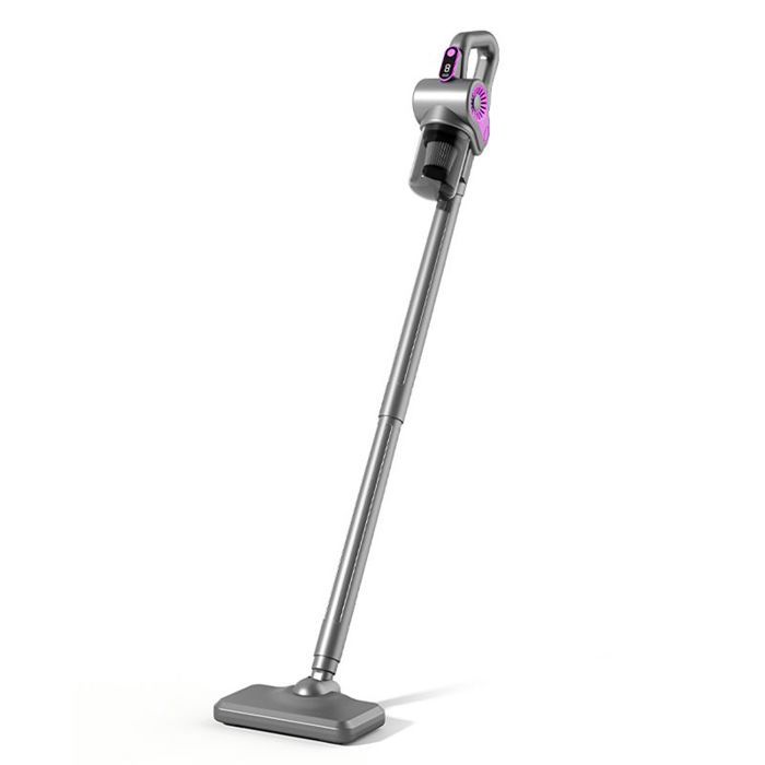 Aspirateur balai Hurtel Mini aspirateur vertical portatif 4 en 1 avec brosse anti-acariens - gris