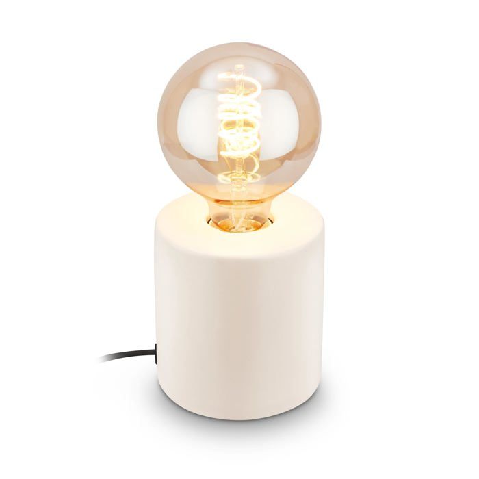 Lampe de table avec interrupteur sur câble pied céramique E27 max. 10W chevet bureau salon à poser table salon 10x10 3 cm