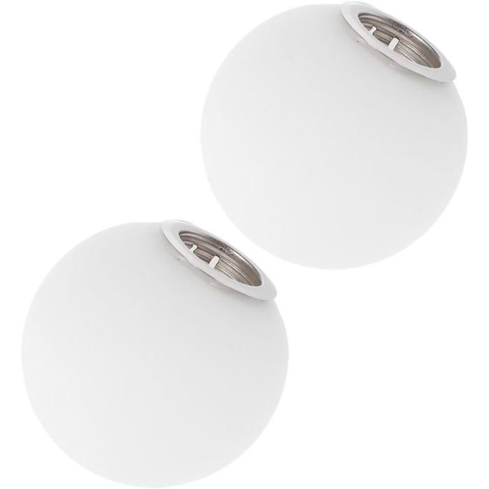 Lot de 2 Abat-jour Sphériques en Verre Laitonné 80 Mm Compatible Douille G9 à Filetage pour Lustre Suspendu Intérieur