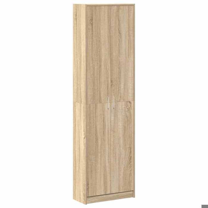 Armoire Sonoma - Bois dingénierie - Rangement - Intérieur - Chêne - 55x25x189 cm