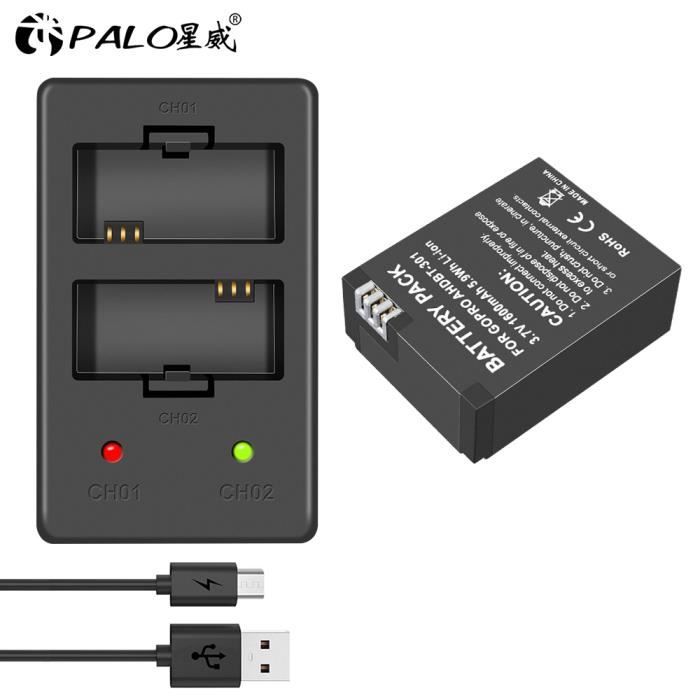1PC et chargeur Batterie originale pour GoPro hero 3 hero 3, double chargeur LED pour go pro, accessoire de c