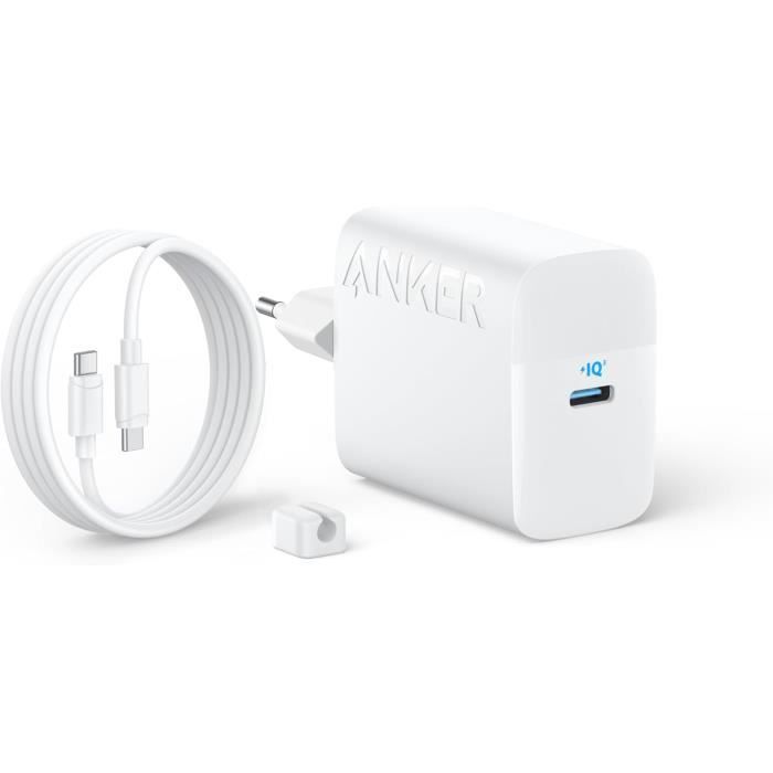 Anker Chargeur 45W USB-C Rapide PPS - Câble 15 m MultiProtect Compatible Samsung S24/S23/iPhone/Pixel