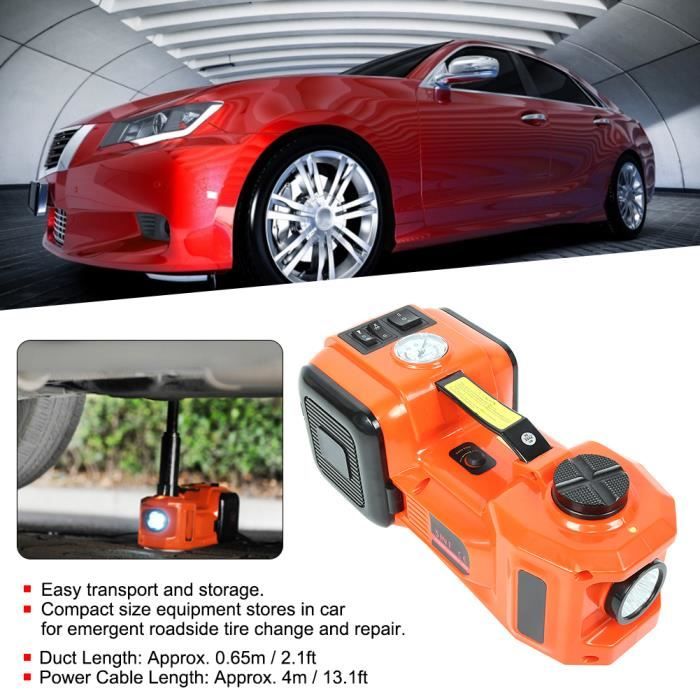 Cric Hydraulique électrique 5T - CIKONIELF - Voiture - Blanc - Métal