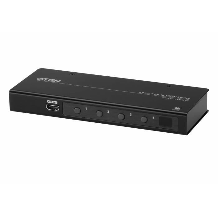 Aten VS481C, HDMI, Black, Metal, 60 Hz, 3 m, 18 Gbit-s