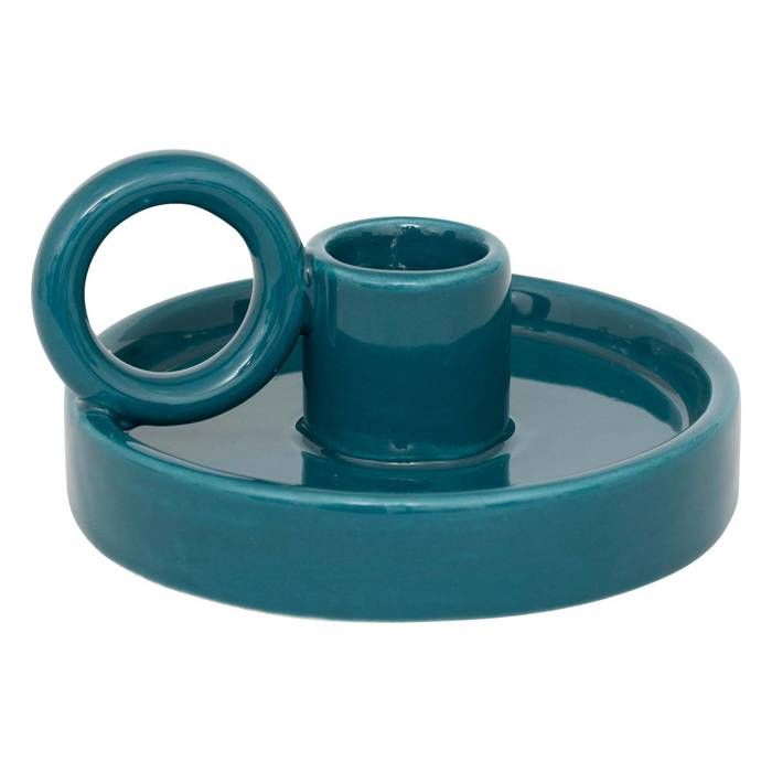 Bougeoir "Marso" Métal Argent H7,5cm - Atmosphera Createur D'interieur - Multicolore - Maison