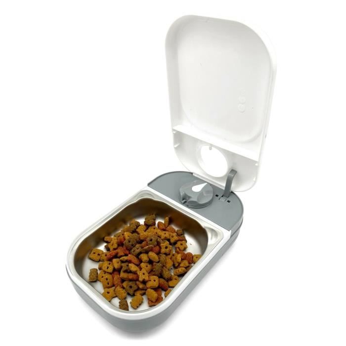 Closer Pets Mangeoire automatique pour animaux de compagnie à un repas avec inserts en acier inoxydable (C100)