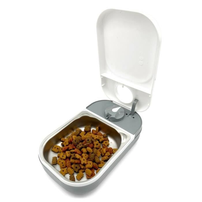 Meilleurs prix pour Closer Pets Mangeoire automatique pour animaux de compagnie à un repas avec inserts en acier inoxydable (C100)