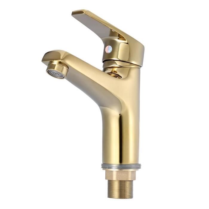 Retro Lavabo Robinet mitigeur Poign/ée Unique avec 2 Tuyau deau Filtre /à Eau Robinet pour Cuisine Salle de Bain