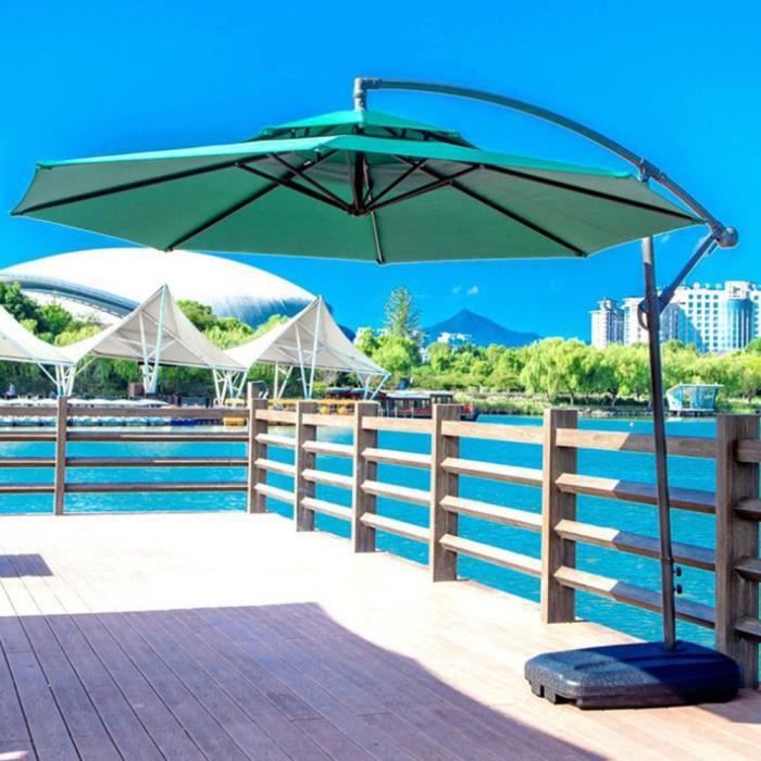 MaxAwe Base de parasol pliable, pare-soleil réglable sac d'eau inclus, jusqu'à 10 kg d'eau support métal robuste en forme de croix