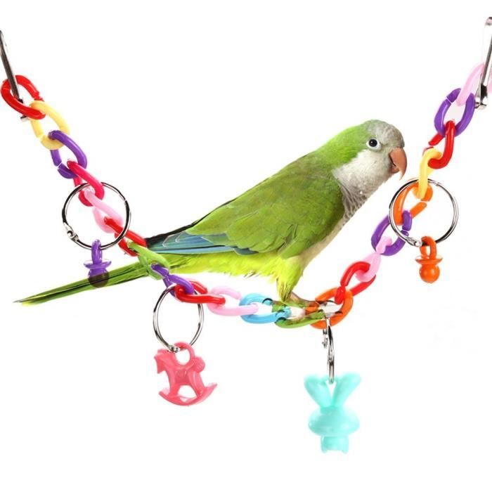 Perchoir Jouet Cage Jouets Suspendu Pour Oiseaux Perroquet Perruches