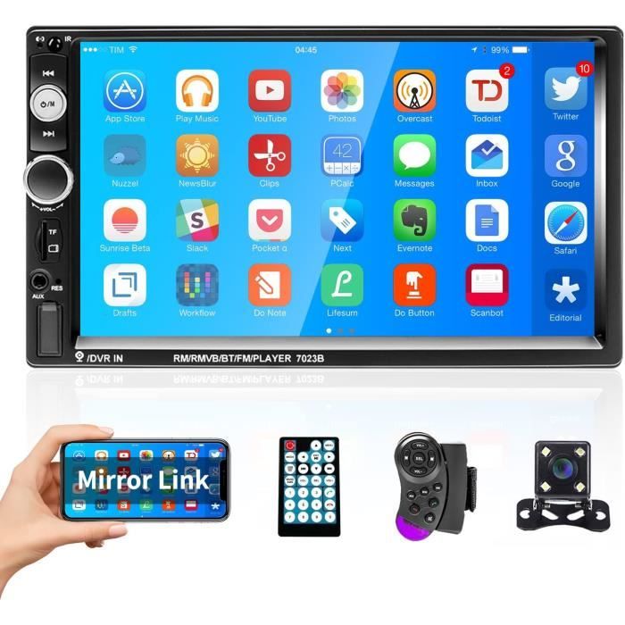 Autoradio Bluetooth 2 DIN Con Carplay E Android Auto 7