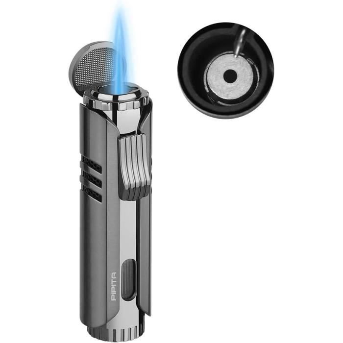 Briquet tempête Falcon - Briquet Chalumeau Résistant au Vent - Rechargeable avec du Gaz Butane