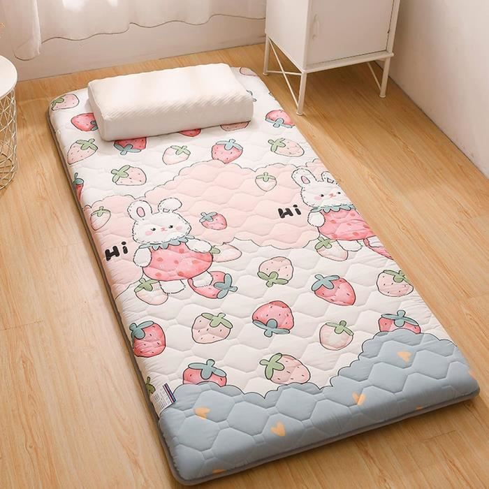 COSTWAY Matelas Futon Portable Pliable 140 X 200 Cm, Matelas Futon Japonais, Housse Lavable