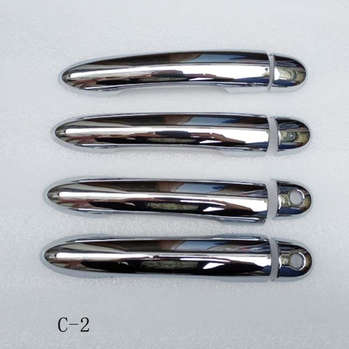 C2 - Couvercle de Poignée de Porte en Plastique Chromé, Accessoire pour Renault Clio 3 iii uy3