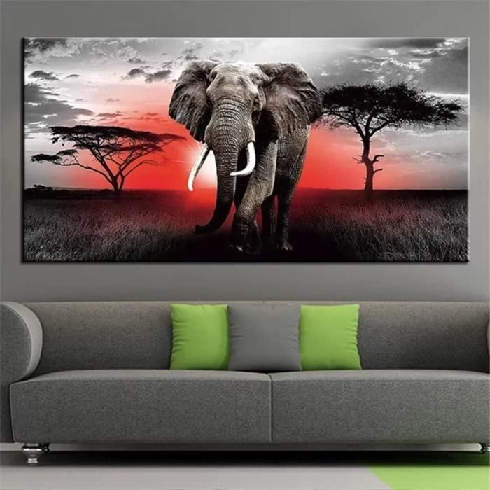 Instarry 5D Diamond Painting – Elefante, 50x90 Cm, Tela HD Con Diamanti Rotondi A 26 Sfaccettature, Kit Completo