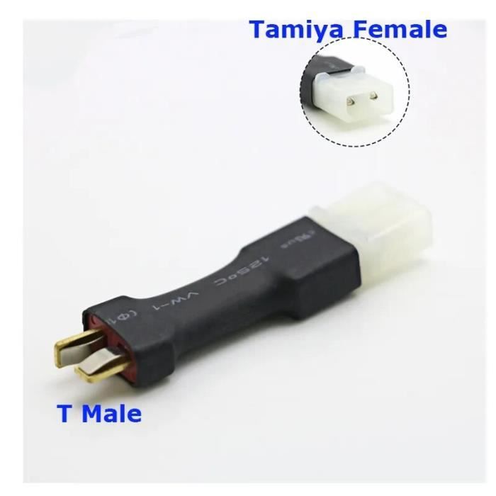 LINSYRC 3 Paires Adaptateur Tamiya Mâle Femelle Avec Câble Silicone 14AWG