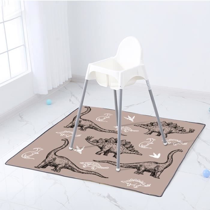 Tapis Anti-éclaboussures Pour Chaise Haute – 129 X 129 Cm, Imperméable Et Antidérapant