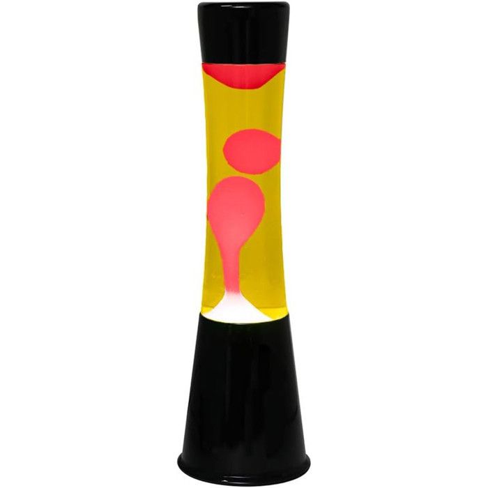 ITotal XL1759 Lampe à Lave 40 cm avec Base Noire Liquide Jaune et Cire Rouge