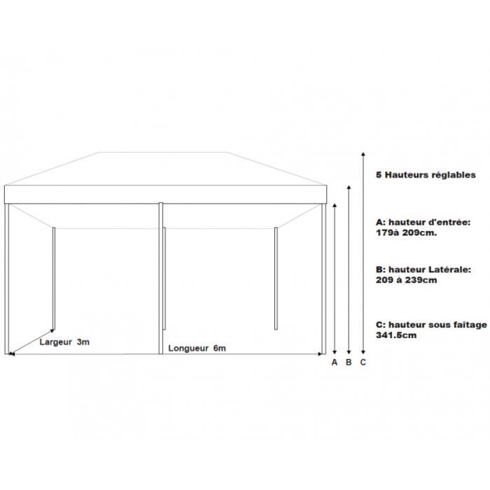 Barnum Pliant Xptent 3X6 Structure Aluminium 45mm Toit 380g m Vert barnum-pliant-xptent-3x6-structure-aluminium-45mm-toit-380g-m-vert